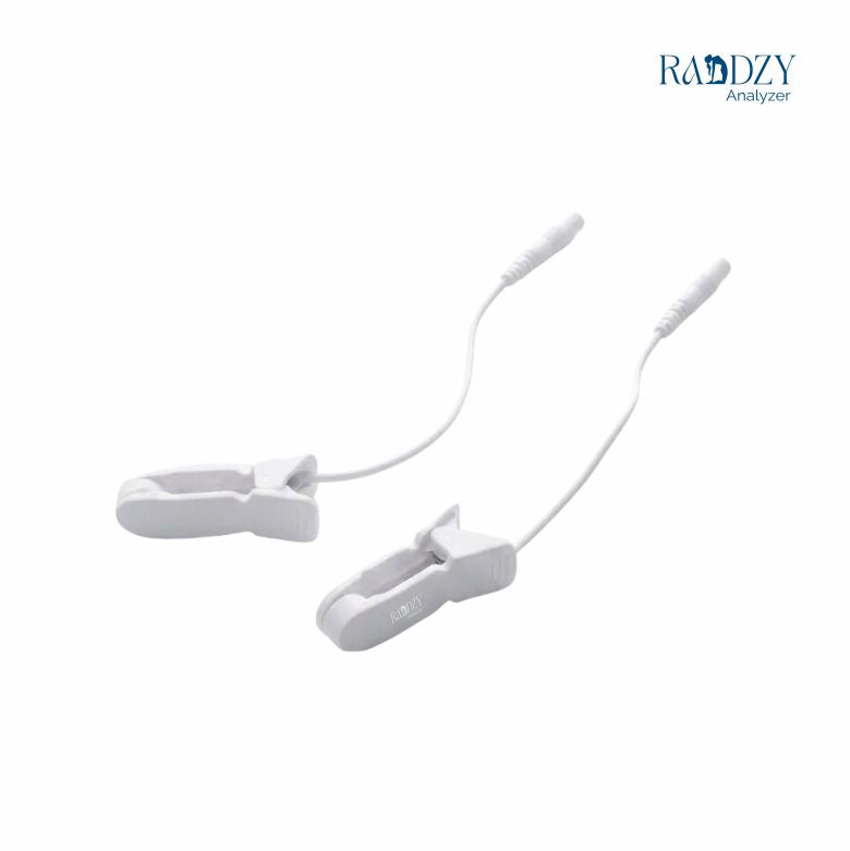 RADDZY Quantum Analyzer Therapy Ear Clip Cable for 39G Machine | Bioelectric Therapy Ear Electrode Accessory